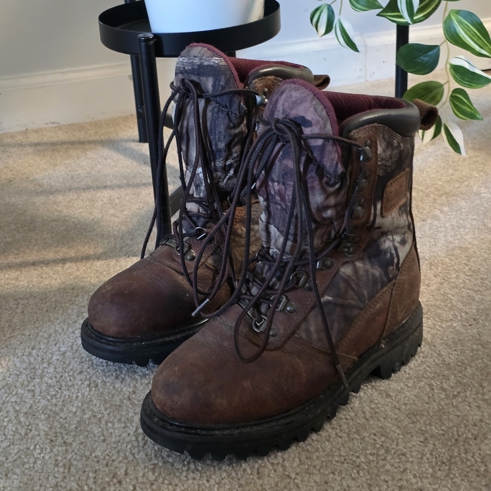 Cabela's Iron Ridge Leather Brown Camouflage Men's Goretex  Boots
